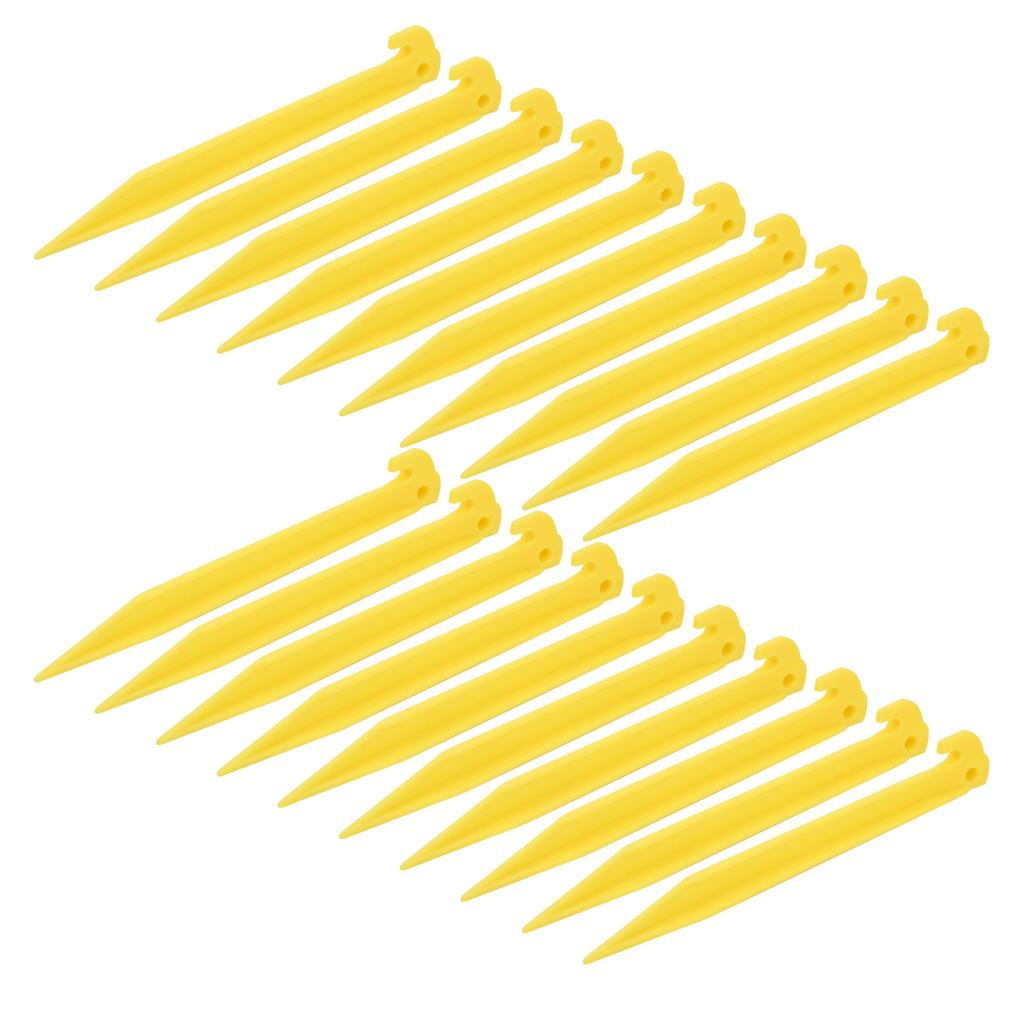 20pcs 9   Heavy Duty Plastic Camping Awning Tent Pegs Portable Canopy Sand Ground Stakes