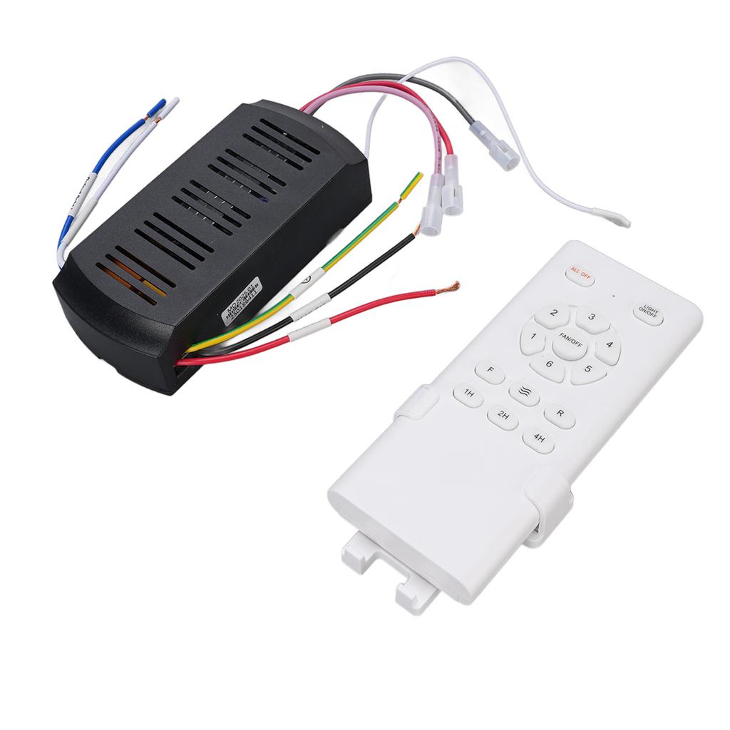 Ceiling Fan Remote Control Replacement 6 Speed Adjustment Ceiling Fan Light Remote Timing Sturdy ABS Lightweight for Repairing