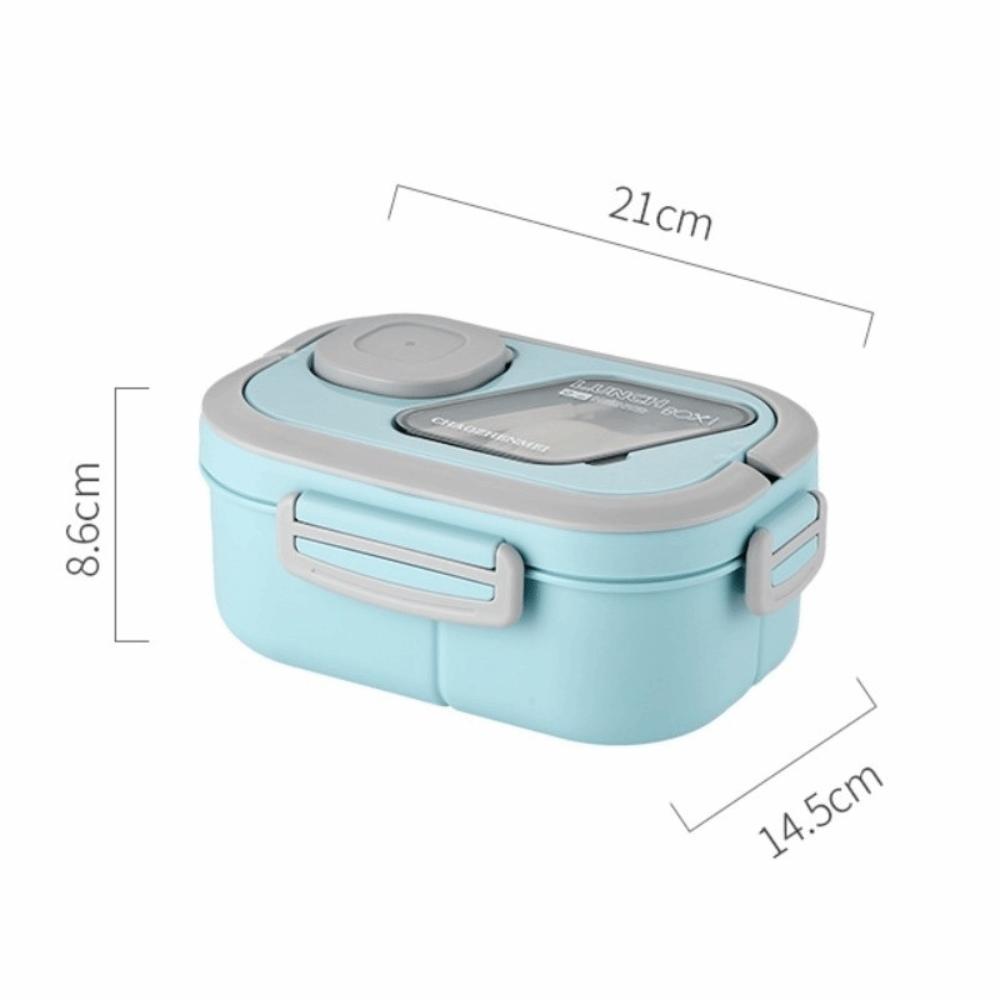 

Plastic Food Storage Box Double-layer Sealed Lunch Boxes New Insulated Lunch Box for Kids Adults синій