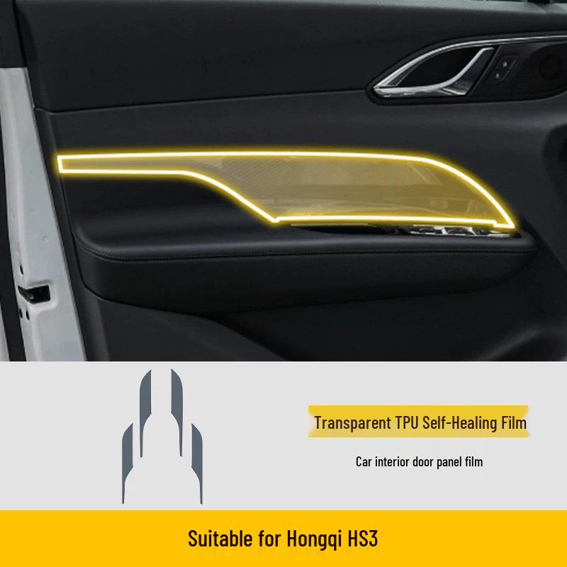 Hongqi HS3 Interior Film Kit: 25 Model Compatible TPU Protective Films for Navigation Screen & Gear Shift.