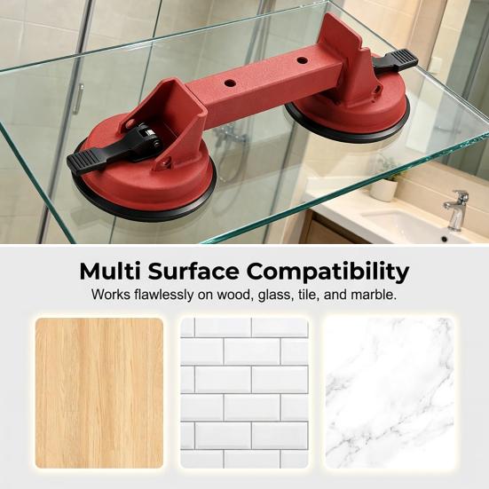 Floor Seam Puller with Anti-Slip Comfortable Grip for Safe Operation Powerful Double-Claw Suction Cup Tool Heavy Duty Floor Gap Fixer Tool for