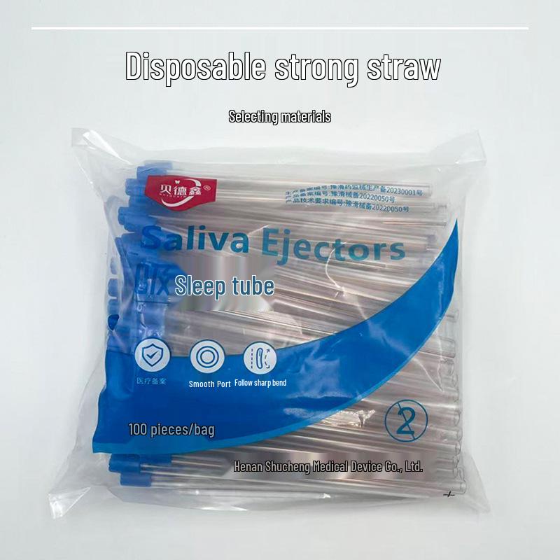 

Disposable Dental Saliva Ejector Tubes - Soft, Weak Suction, 100 Pcs for Gum Protection