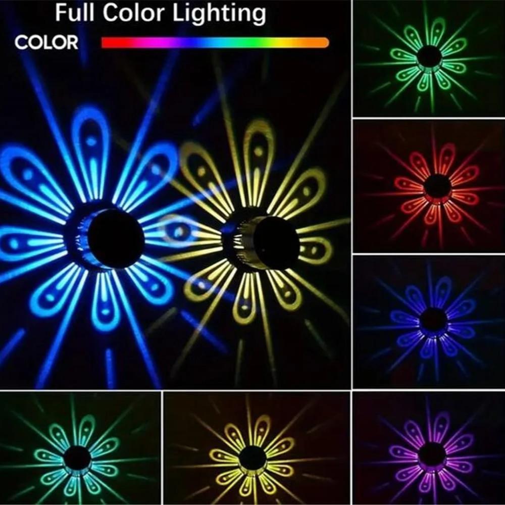Solar Peacock Projection Lights Outdoor LED Wall Lamp Waterproof Solar Fence Lights for Yard Garden Lawn Christmas Decor