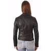 SKINOUTFIT Women's Real Leather Black Biker Motorcycle Jacket Lambskin Slim Fit Jacket Coat