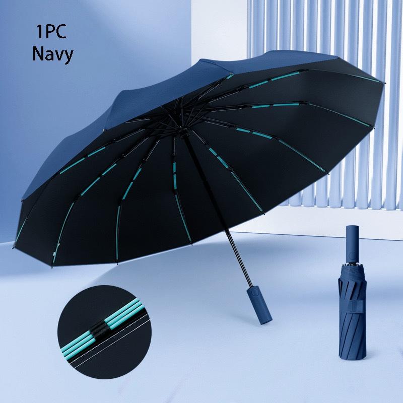 12 Ribs/60 Bone Reinforced Strong Windproof Automatic Umbrella Waterproof Sunproof Anti-UV Folding Umbrellas Men Women Parasol