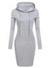 2026 Autumn/Winter European American Women's Solid Color Hooded Long Sleeve Dress