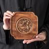 HX Solid Wood Dry Tea Tray with Water Storage