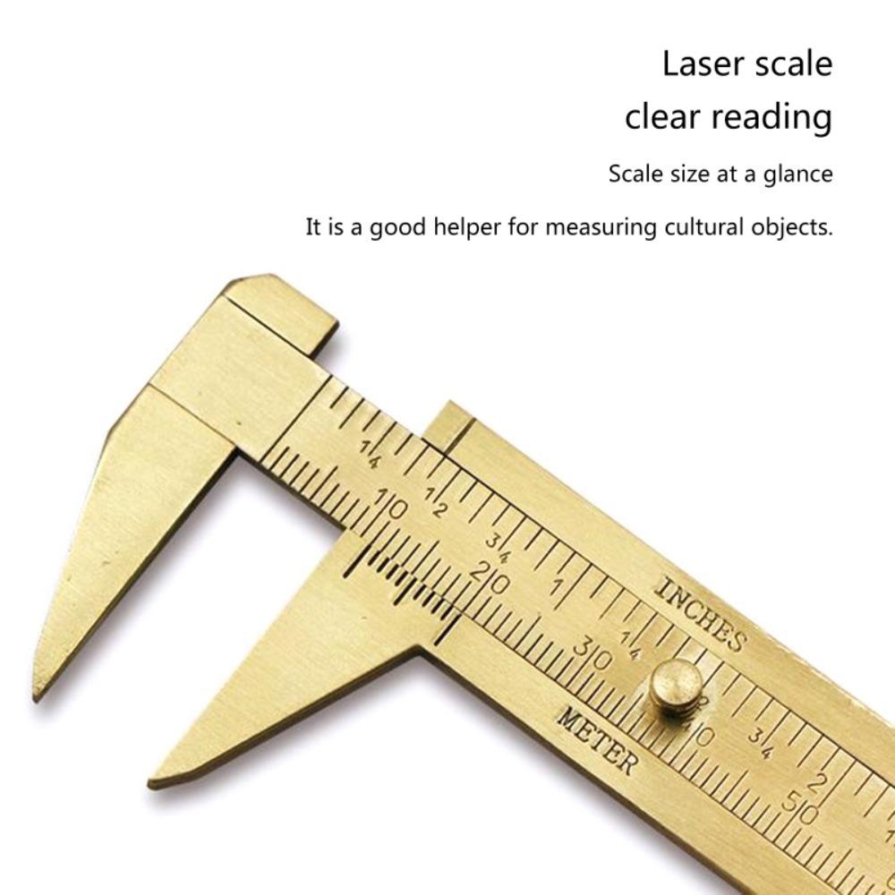 Sliding Pocket Caliper Brass Sliding Gauge Retro Vernier Calipe  Measuring Tool