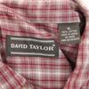 DAVID TAYLOR Check Pattern Short sleeve Button down shirt XL Red series Men's Used