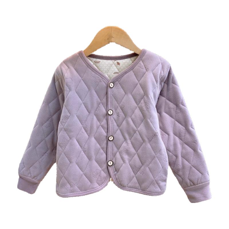 YUZHAOLIN Kids  V-Neck Thickened Thermal Undershirt 120