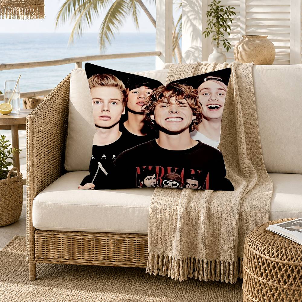 SOS SSeconds of SSummer Pillow Case for Sofa Living Room Home office Decor Protective Cover