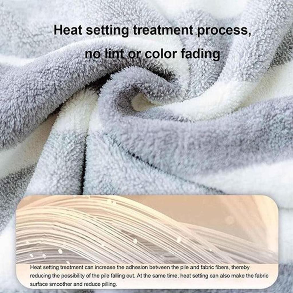Wearable Pet Bath Towel Polyester Coral Fleece Cat Dog Bathrobe Absorbent Quick-Drying Striped Blanket Pet Washing Supplies
