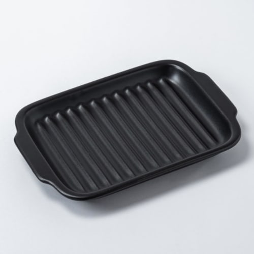 Banko Ware (Banko Ware) Saji Pottery Grill Plate with Handle, Black