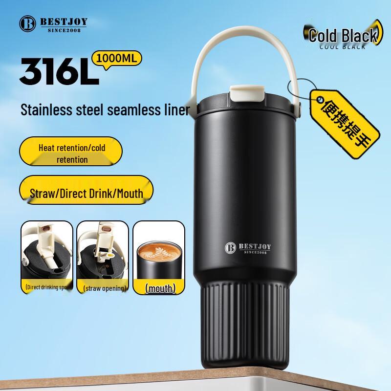 

FUGURNG BESTJOY 316L Stainless Steel Insulated Straw Mug