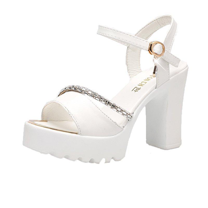 Women's  Sandals Casual Design Ladies Summer Thick High Heels Comfortable and Personalized Ankle Straps Sexy Sandals for Women