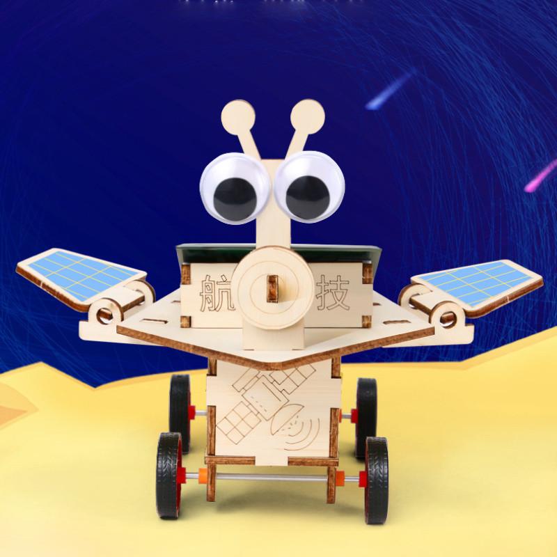 Wissenschaftsexperiment DIY Solar Mond Rover mit wiederaufladbarem Motor für Kinder Wissenschaftliches Bildungsset