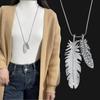 Dichiarazione Foglie Piuma A Forma Di Collane Lunghe Per Le Donne Collana Choker Di Cristallo Pendenti Catena Di Maglioni Alla Moda Gioielli Con Ciondoli Regali