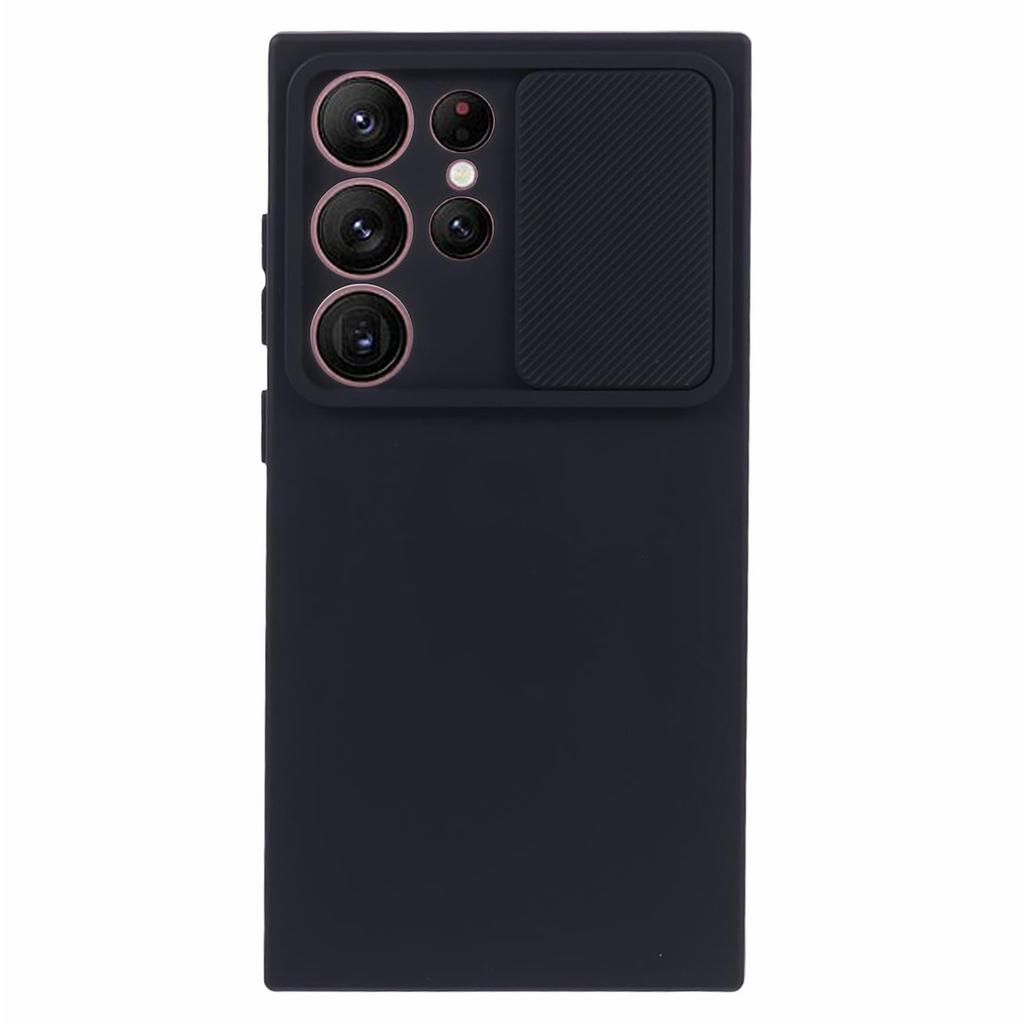 TMT Series for Samsung Galaxy S21 Ultra 5G TPU Case Anti-drop Phone Cover with Slide Lens Lid