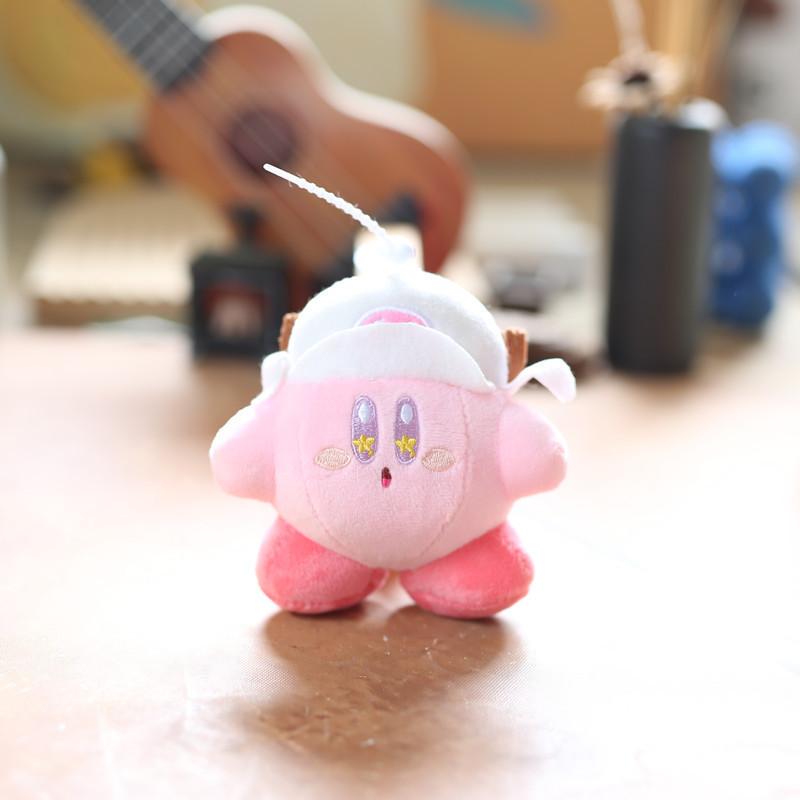 Adorable Pink Kirby Plush Toy Keychain Soft Bag Charm Cute Stuffed Animal Doll