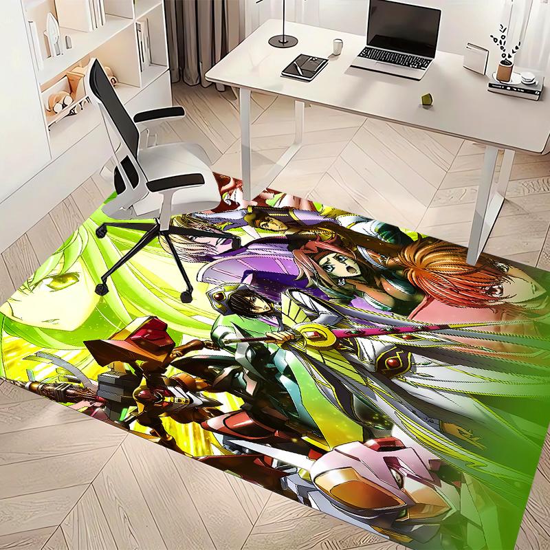 Anime Code Geass Printed Absorbent Washable Carpet,Non-Slip Bathroom Mats,Kitchen Rugs,Living Room Entrance,Camping Picnic Rugs