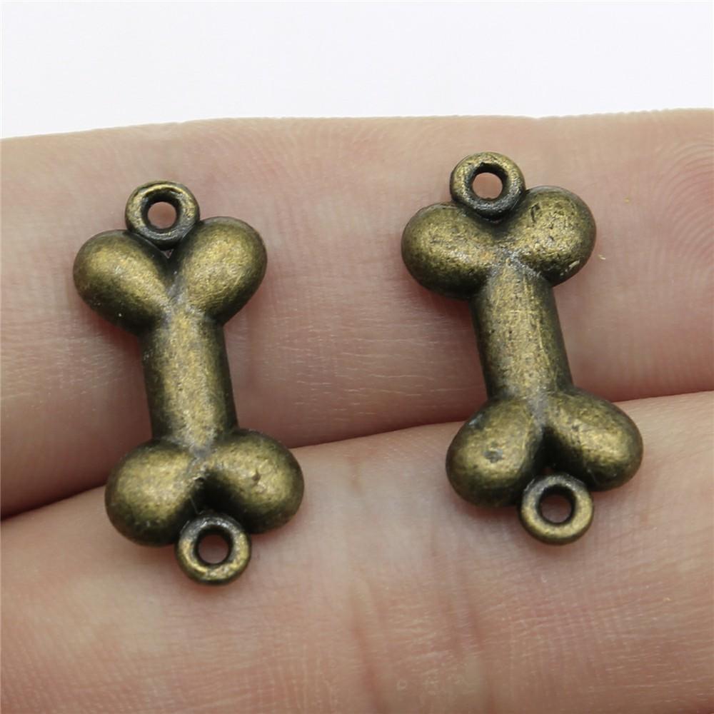 10pcs Connector Charms Tibetan Bronze Silver Color Pendants Vintage Jewelry Making DIY Handmade Craft