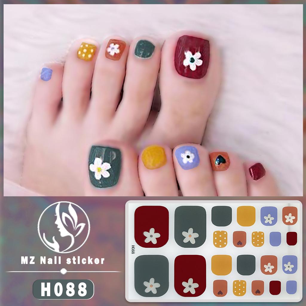 3D Faux Diamond Toe Nail Stickers, Waterproof Long-Lasting Skin Brightening Toe Nail Patches