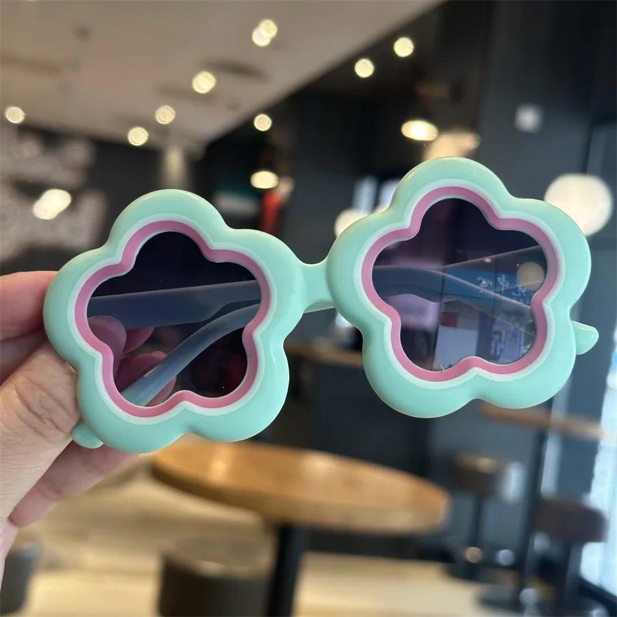 

New Children S Sunglasses Flower Shaped Sunscreen Sun Glasses For Female Baby Photography Fashion Shades Uv400