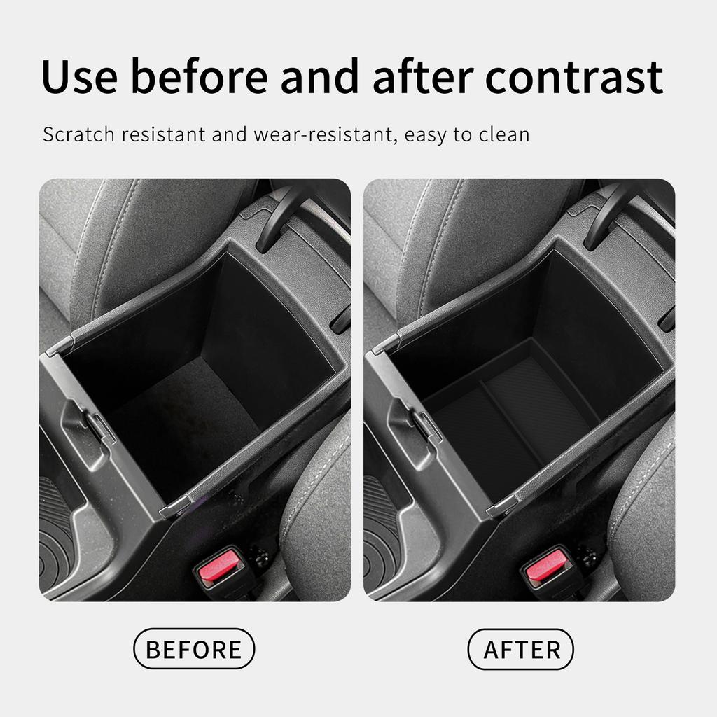 For Kia K4 2026 Center Console Armrest Lower Storage Box Central Tray Organizer Car Interior Accessories Black