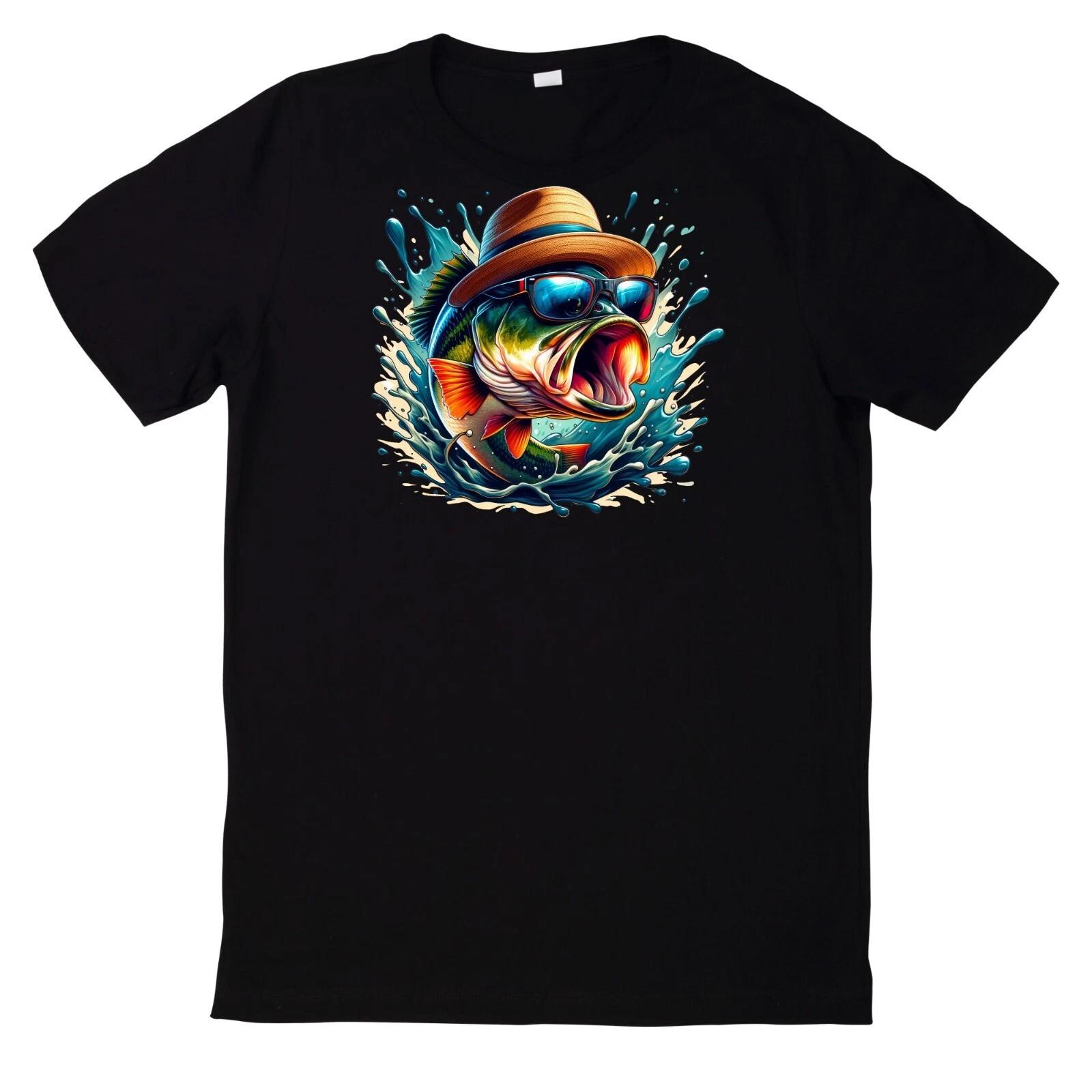 T-Shirt Lustiges Angler Fisch Motiv XS