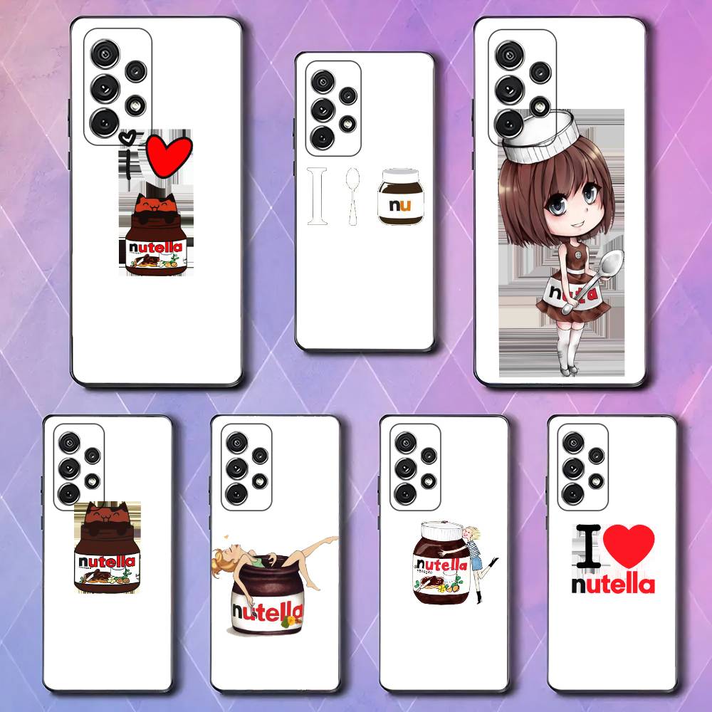 Chocolate Nutella Luxury Black Phone Case For Samsung Galaxy S23 S24 S25 Ultra S22 Plus S21
