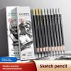 Sketch pencil set 4b8b2b pencil for art students with soft, medium and hard charcoal pencils.  charcoal pencils for drawing