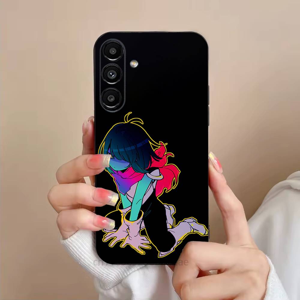 D-DeltaruneS Kris Phone Case For Samsung S25,24,23,22,21,S20,Ultra,Plus,FE Black Soft Cover