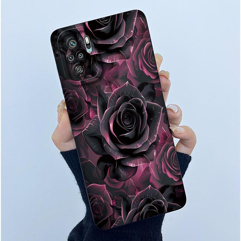 For Xiaomi Poco M5s Phone Case PocoM5s Cover Fashion Simplicity Butterfly Floral Soft Liquid Silicone Shell For Poco M 5s Fundas