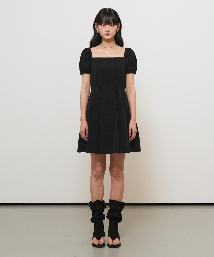GENERALIDEA Square Neck Puff Mini Dress [Black] / Gf2Lop523