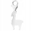 Silver Hanging Pendant Plate With Alpaca Llama Animal Nature 925 Silver