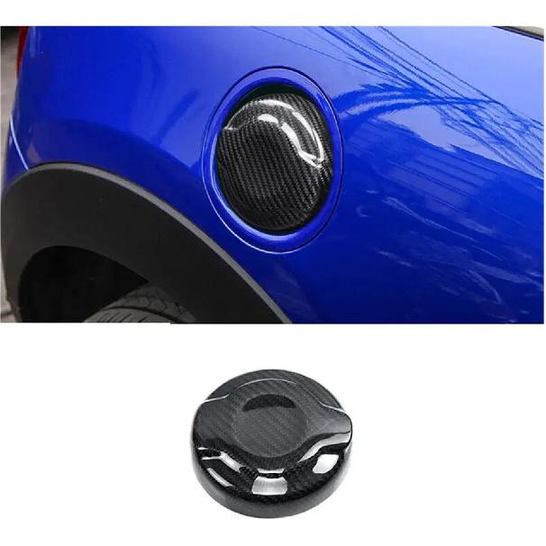 Real Carbon Fiber Gas Cap Fuel Tank Cover Compatible For Mini Cooper F55 F56 F57 2014-2019