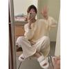 Women's Autumn and Winter Rolled Trim Gentle Pullover Knitted Sweater
