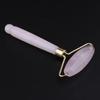 Natural Jade Facial Roller Wheel Massager Relax Beauty Massage Tool Pink