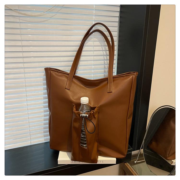 

Новая ретро большая сумка-тоут, повседневная универсальная сумка через плечо, весенне-летняя сумка для класса коричневый