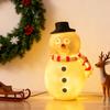 USB Powered Snowman Night Light Cute Christmas Desk Lamp with Warm Glow Holiday Decor for Office Bedroom