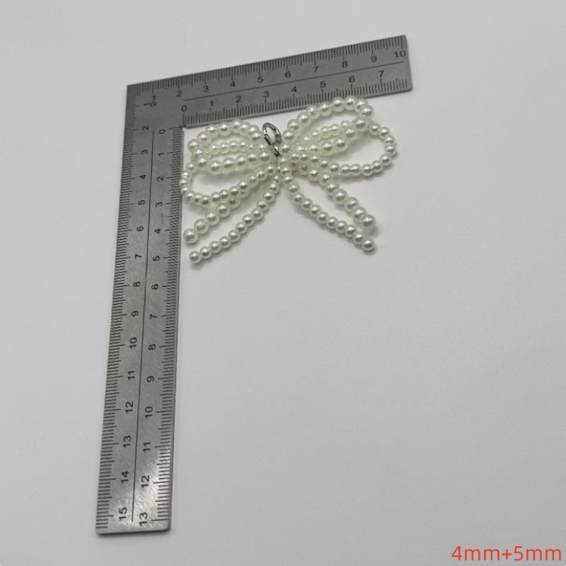 Korean Pearl Bow Shoe Buckle: Versatile Pearl String Shoe Accessory for Sneakers