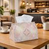 1pc Boho Abstract Tissue Box - for Lotus Mandala Cloud Napkin Storage Box, Suitable for Rolls/facial Tissues/single Sheets,Two Sizes Available for Hom