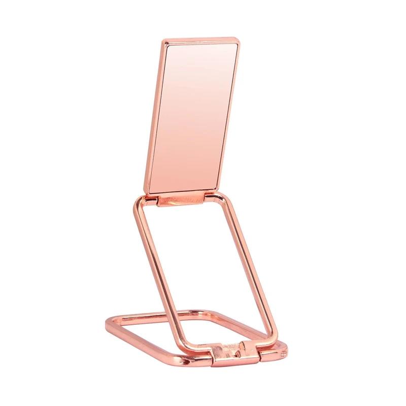 

Luxury Cellphone Holder Metal Mobile Phone Stand Square 360° Folding Finger Ring Tablet Alloy Bracket for Samsung iPhone 12 13 рожевий