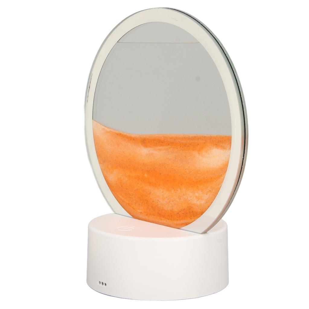 Moving Sand Art Round Frame 3D Transparent Glass Battery USB Powered Lights Dynamic Sand Picture for Family Cafe