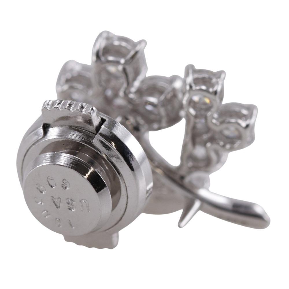 flour Brooch Pt900Platinum/diamond flour 3.5g Women Used