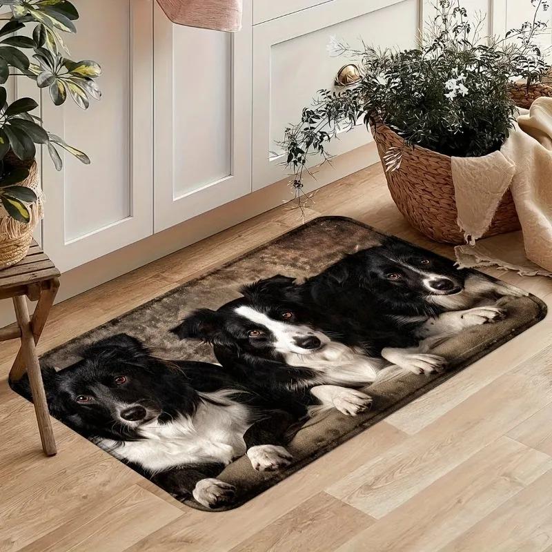 1PC Flowers Pattern Home Door Mats Kitchen Rugs Non-Slip Pop Design Bathroom Rugs Bath Mat Carpet for Home Sink Laundry Decor