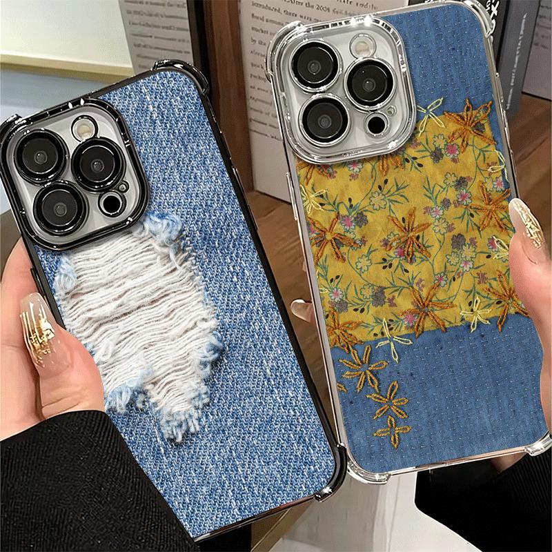 Retro Denim Pattern Soft Phone Case For Xiaomi Poco X7 X8 Pro Max X6 X5 X3 F8 Ultra F7 M8 M7 M5S Redmi 15C 15A 15 14C 13C 12C 13