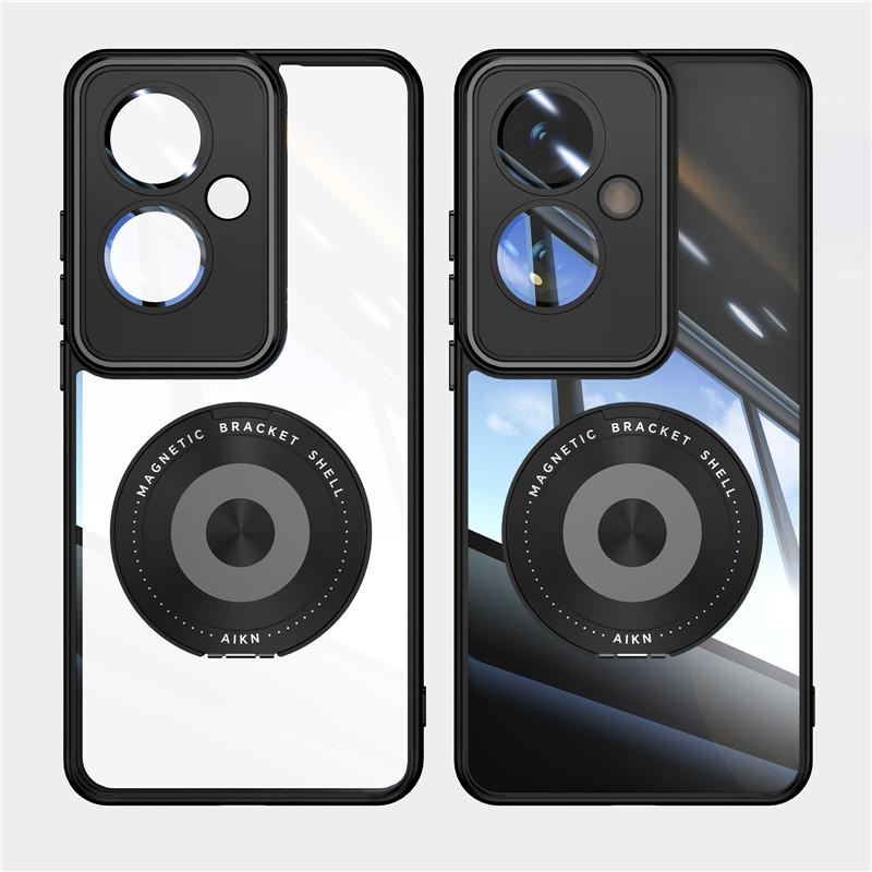 Full Cover Super Anti-drop 360 Degrees Rotating Bracket Case With Lens Film For Oppo Reno 11A 11 F F25 Pro Back Protection Shell