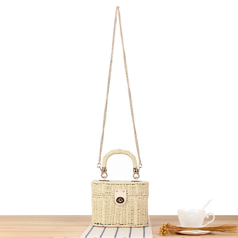New Woven Bag with Adjustable Strap, Japanese Korean Inspired Paper Rope Crossbody Purse, Minimalist Dual-Use Shoulder Bag for Casual Outings