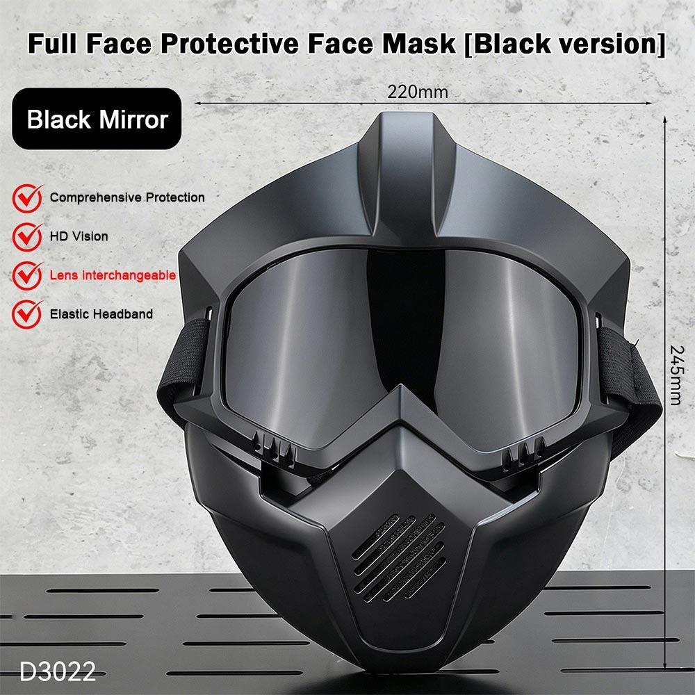 Ventilated Heat Insulation Welding Face Shield  Site Construction Protection Black-Black Mirror